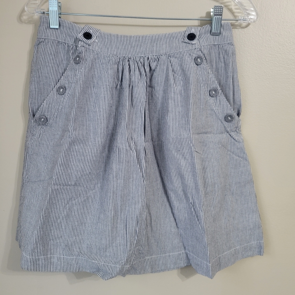 Vans Railroad Striped A-Line Mini Skirt Size Juniors 9